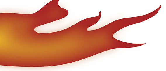 Red and orange flame graphic on white background.