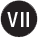 VII in bold white letters on a black circle background.
