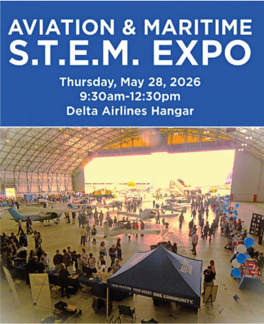 Aviation &amp; Maritime STEM Expo, May 28, 2026, Delta Airlines Hangar.