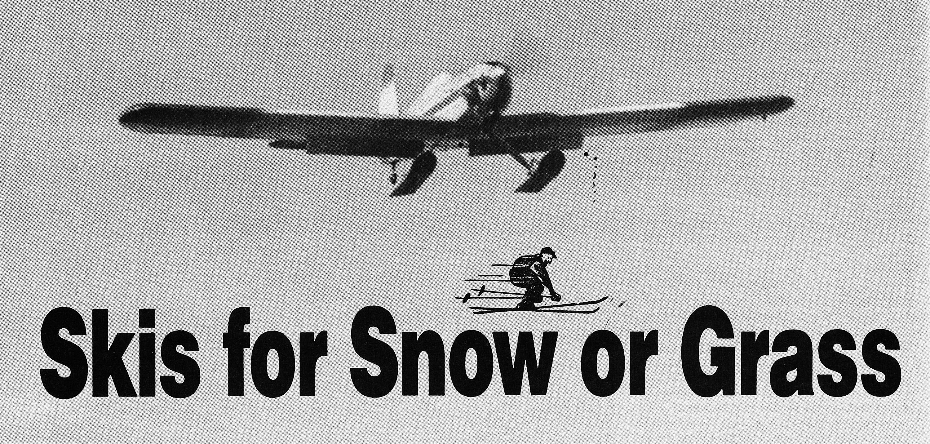 The author's 68-inch-span, 11-pound Big Firecat trucks in on a low approach with flaps down and skis set for a light touchdown.