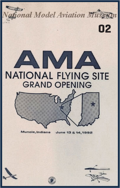 AMA National Flying Site Grand Opening flyer, Muncie, Indiana, 1988.
