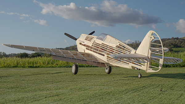 a small airplane sitting on top of a grass covered field