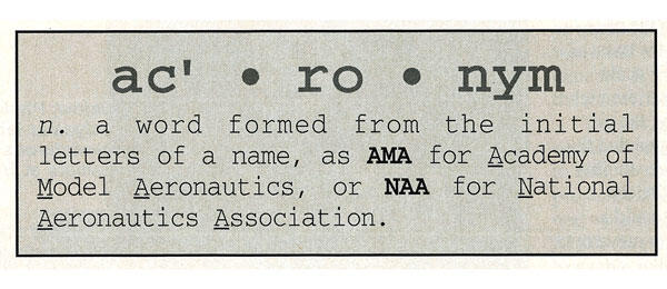 acronym definition with examples, AMA and NAA