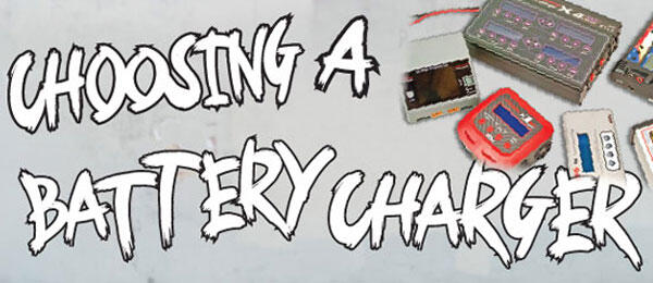 Choosing a Battery Charger with various chargers displayed.
