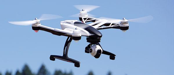 flying drone quadcopter with camera